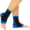 Ankle Compression Socks (2 Pair) Black with Blue
