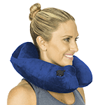 Inflatable travel neck pillow