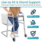 Folding Walker - Mobility Aid for Elderly & Seniors — Vive Health
