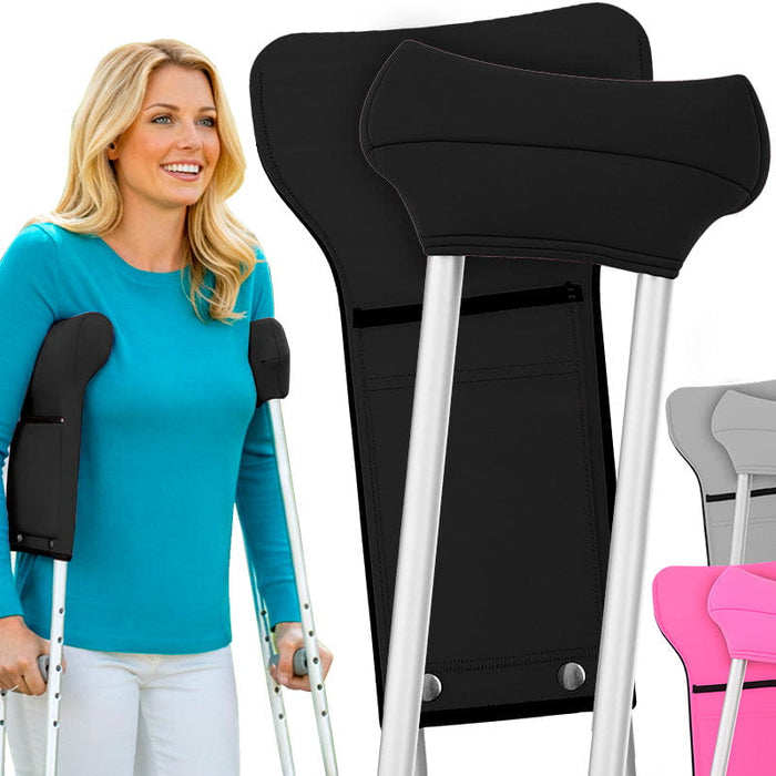 Crutch Pads with Ergonomic Pouch