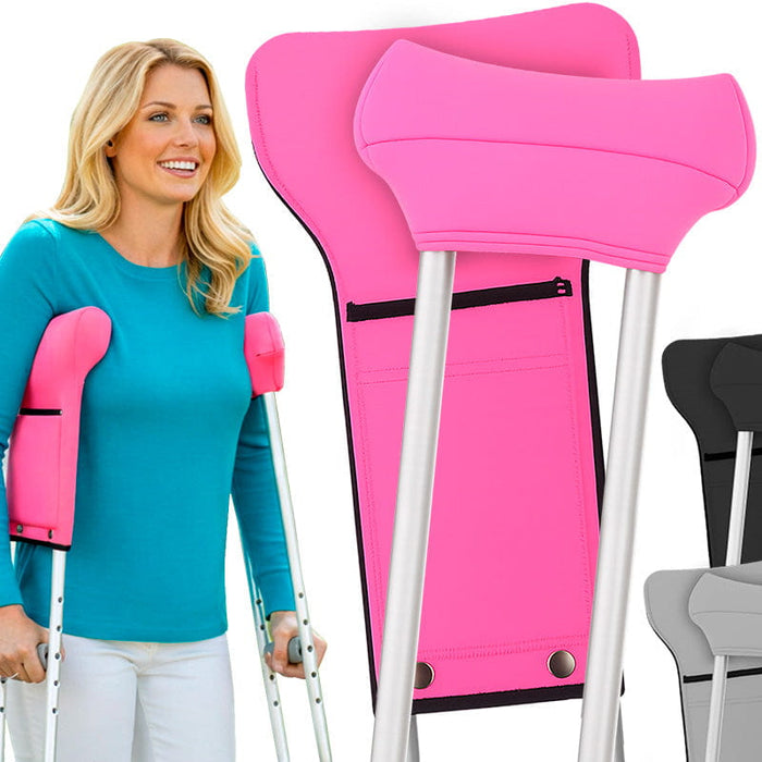Crutch Pads with Ergonomic Pouch