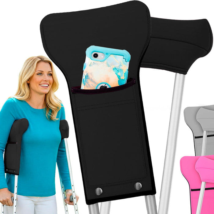 Crutch Pads with Ergonomic Pouch