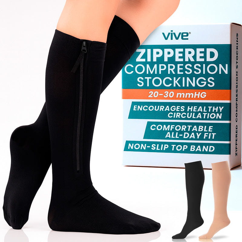 Zippered Compression Stockings