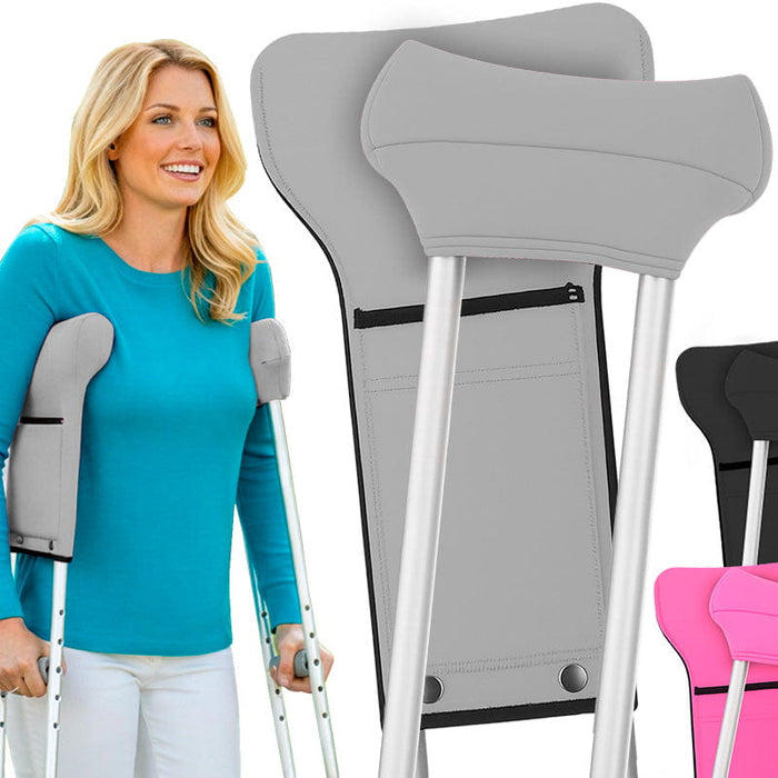 Crutch Pads with Ergonomic Pouch