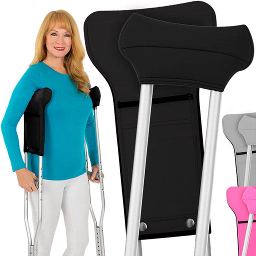 Crutch Pads with Ergonomic Pouch