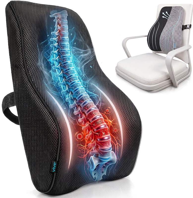 Full Lumbar Support Cushion - Lower Back Pillow — Vive Health