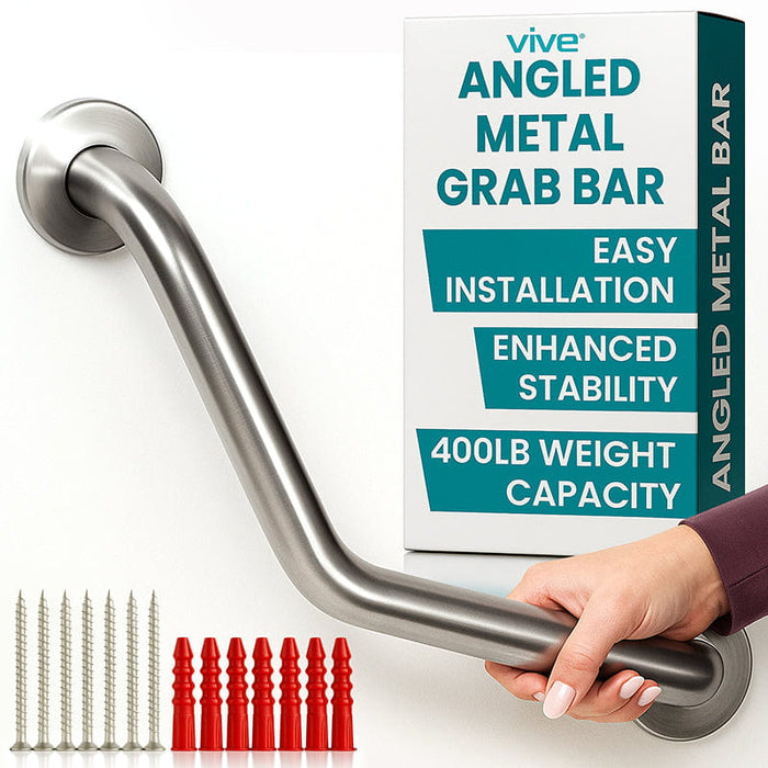 Angled Metal Grab Bar