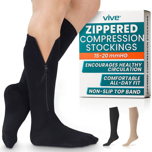 Zippered Compression Stockings