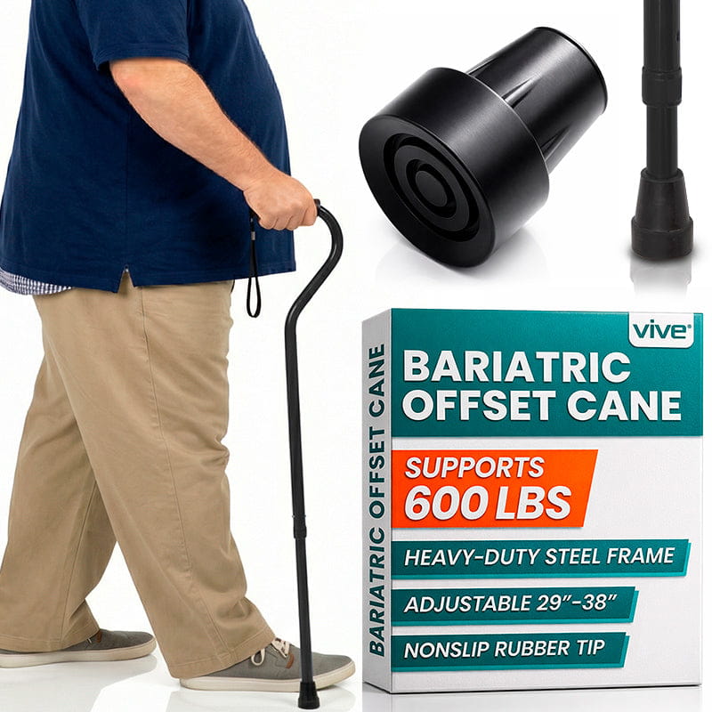 Offset Bariatric Cane - Heavy Duty Stabilizing Support — Vive Health