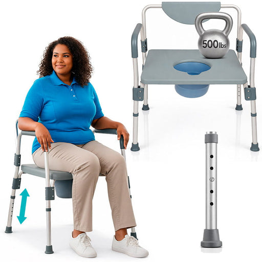4-in-1 Bariatric Commode Shower Chair