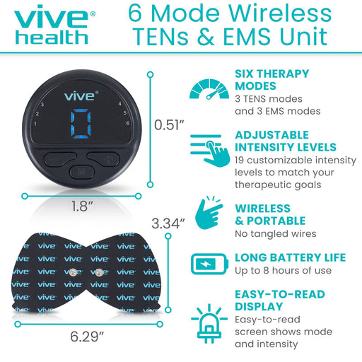 6 mode wireless tens unit
