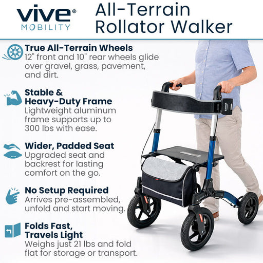 Vive Mobiliry All-Terrain Rollator Walker