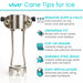 Vive Cane Tips for Ice