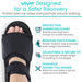 Rounded post-surgical boot with strong straps and roomy toe box for stable healing after injury.