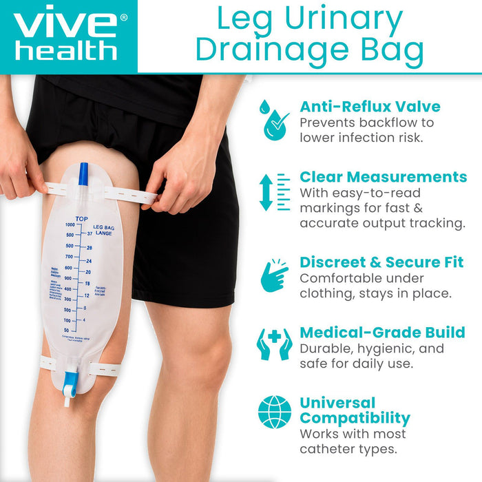 Leg Urinary Drainage Bag - Catheter System