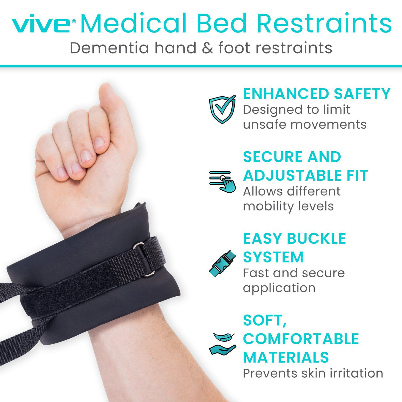 Hand Restrants Dementia Hand and Foot Restraints — Vive Health