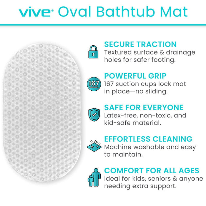 26" Oval Bath Mat
