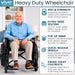 Vive Mobility Heavy Duty Wheelchair