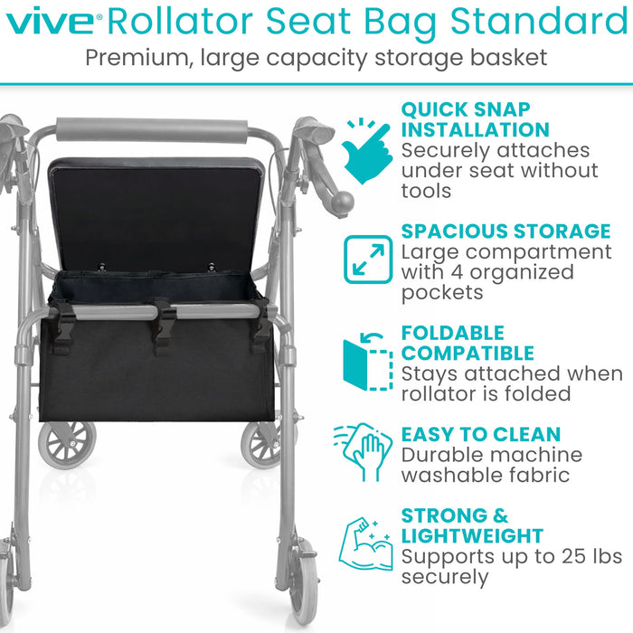 britax b ready underseat storage basket Vive Rollator Seat Bag