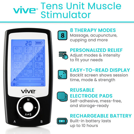 Vive Tens Unit Muscle Stimulator