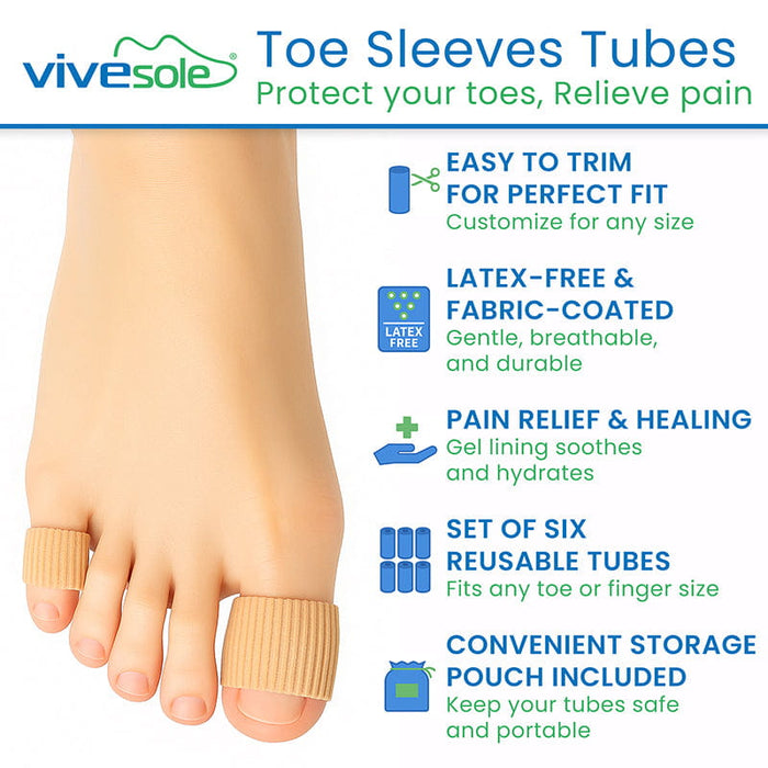 Vive Sole Toe Sleeves Tubes