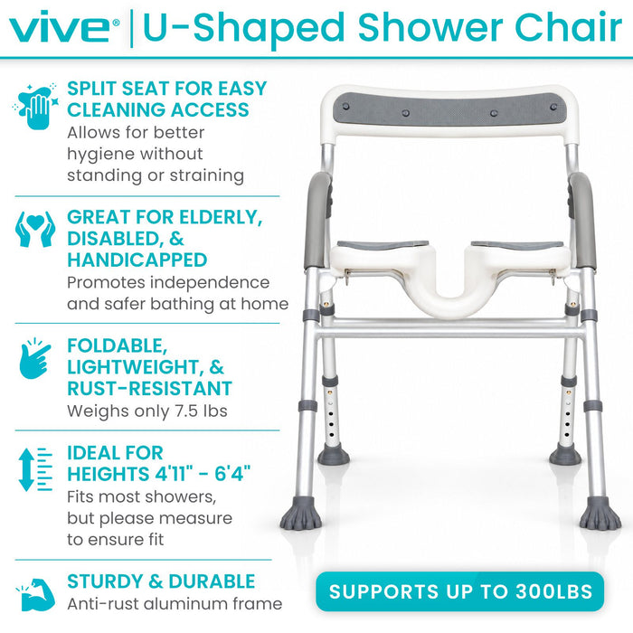 Vive U-Shaped Shower Chair