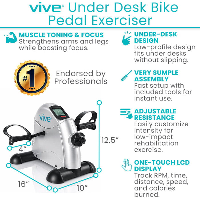 Vive Under Desk Bike Pedal Exerciser