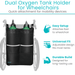 Dual Oxygen Tank Holder for Wheelchairs
