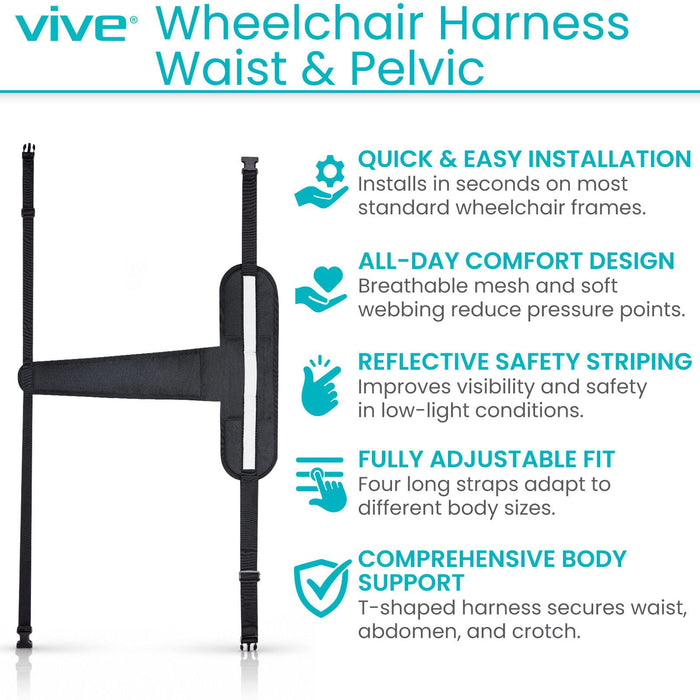 Vive Wheelchair Harness Waist and Pelvic
