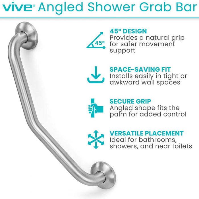 Angled Metal Grab Bar