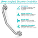 Angled Metal Grab Bar