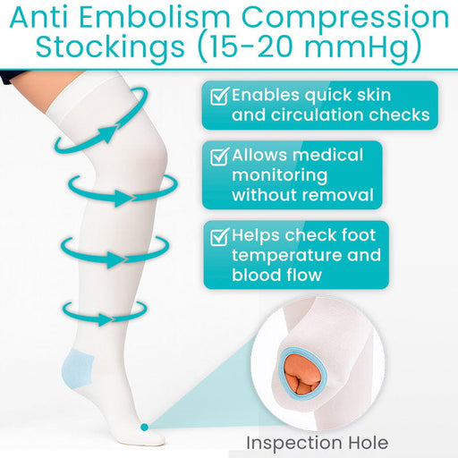 Anti Embolism Compression Stockings 15-20mmHg