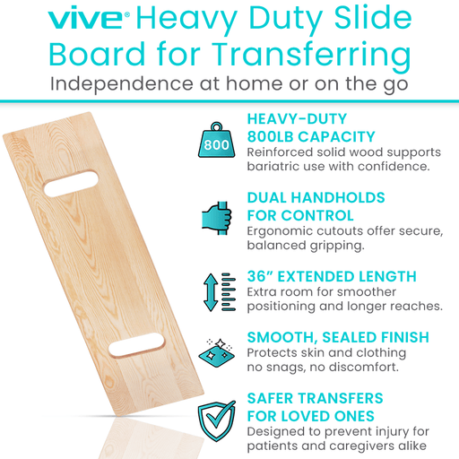 Vive Heavy Duty Slide Board for Transferring