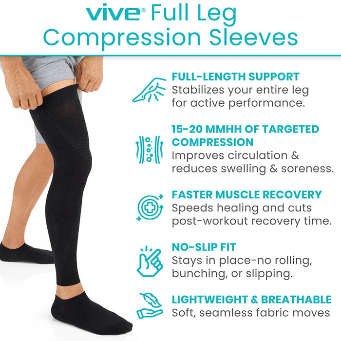 Vive Full Leg Compressions Sleeves
