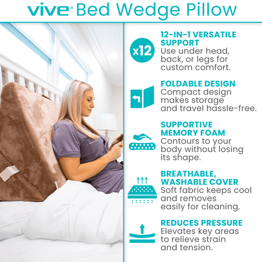 Vive Bed Wedge Brown