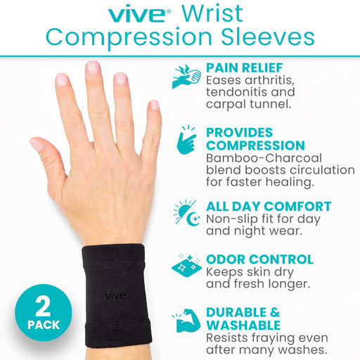 Vive Wrist Compression Sleeves