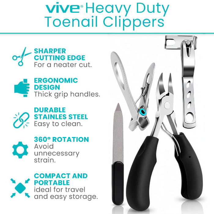 Vive Heavy Duty Toenail Clippers