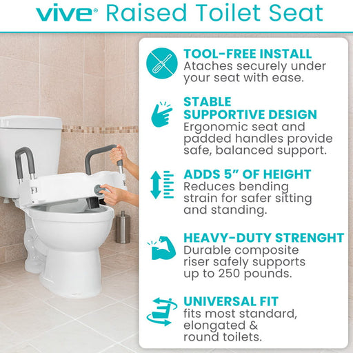 Vive Raised Toilet Seat