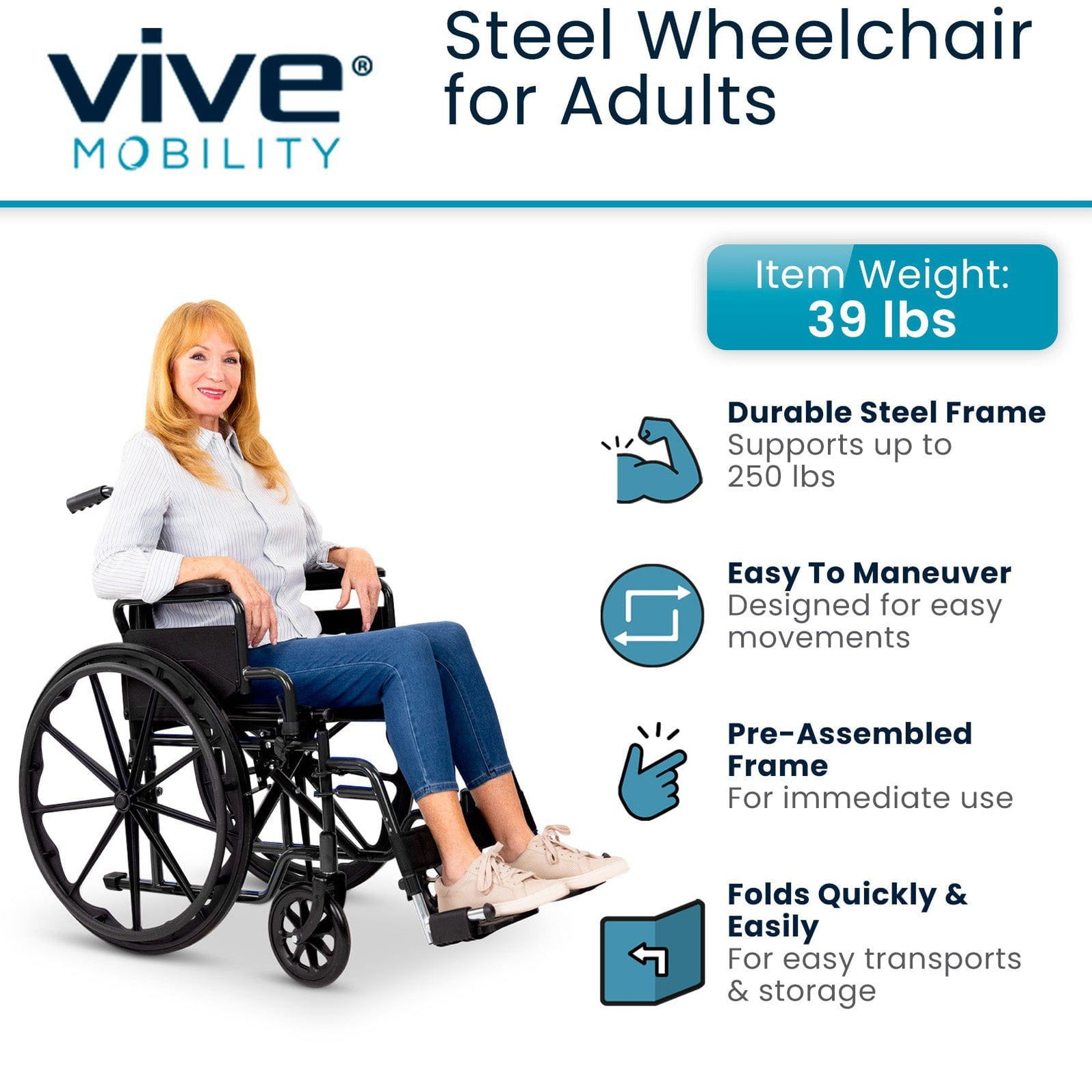 Core Wheelchair - Reliable Transportation — Vive Health