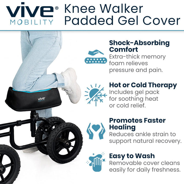 Vive Foam Knee Walker Padded Gel Cover