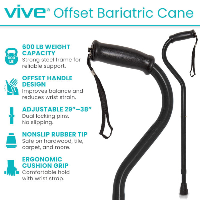 Vive Offset Bariatric Cane