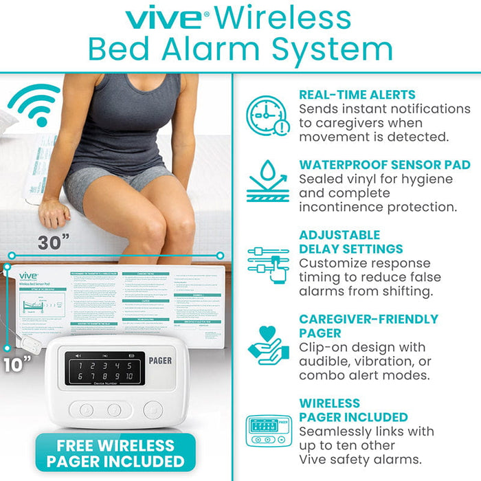 Vive Wireless Bed Alarm System