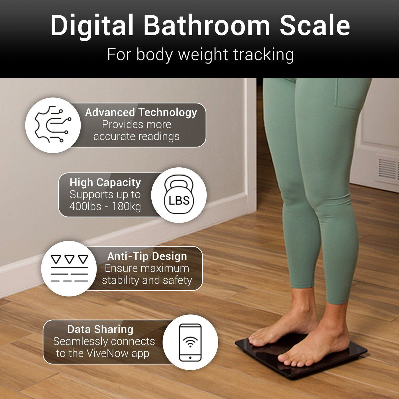 Digital Weight Scale Compatible with Smart Devices — Vive Health