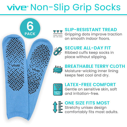Vive Non-Slip Grip Socks