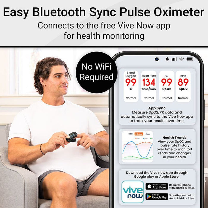 Easy Bluethooth Sync Pulse Oximeter