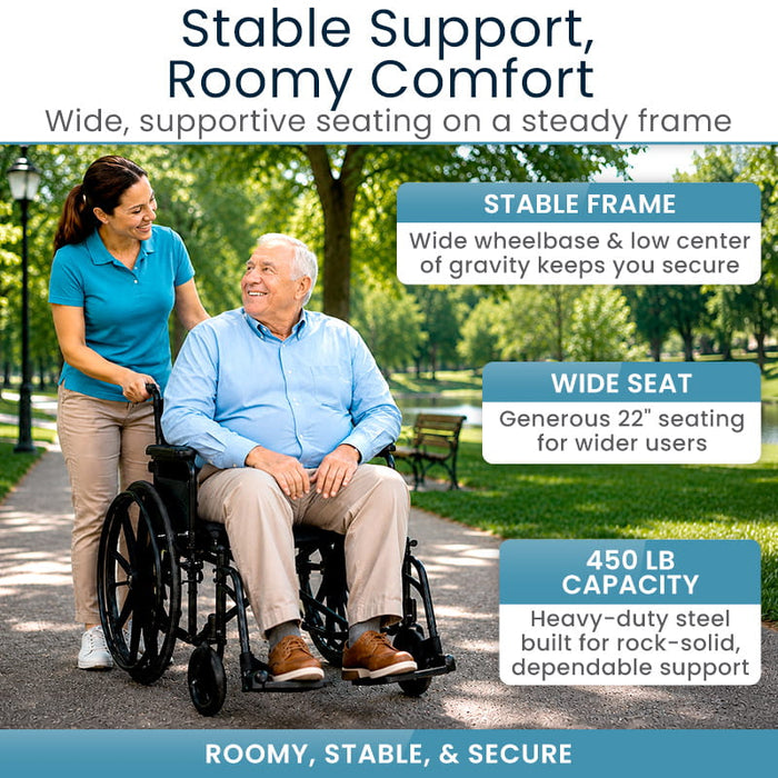 Stable Support, Roomy Comfort