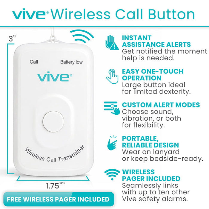 Vive Wireless Call Button and Pager Vive Wireless Call Button and Pager