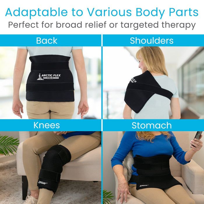 Adjustable to various body parts. Extra Large, contours to your body.