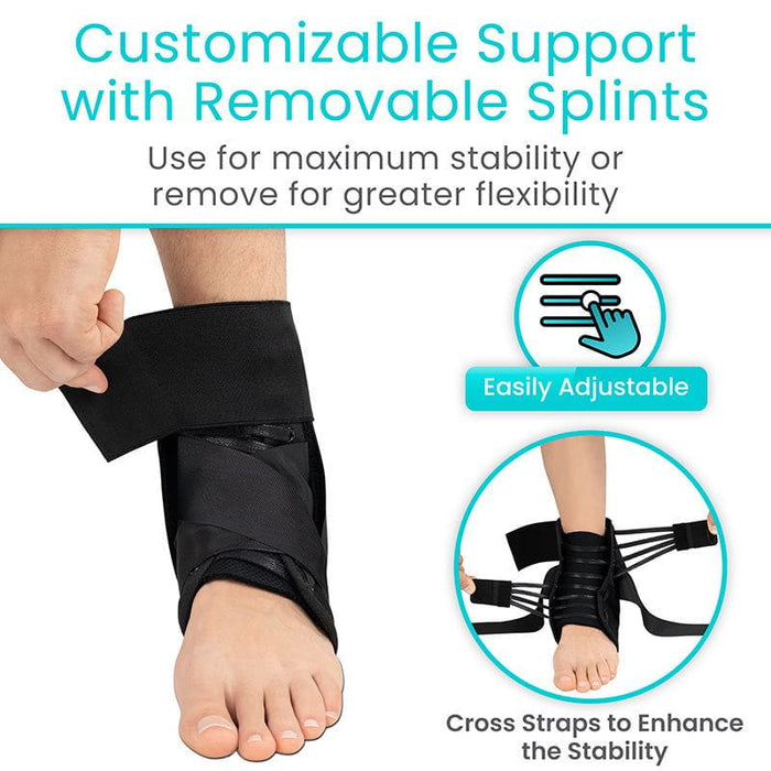 File Splint Quick Lace Ankle Brace - Removable Splints — Vive Health