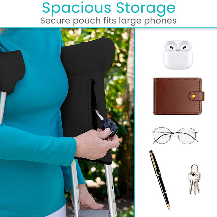 Crutch Pads with Ergonomic Pouch